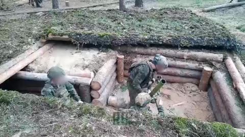 Hidden Russian mortar position.