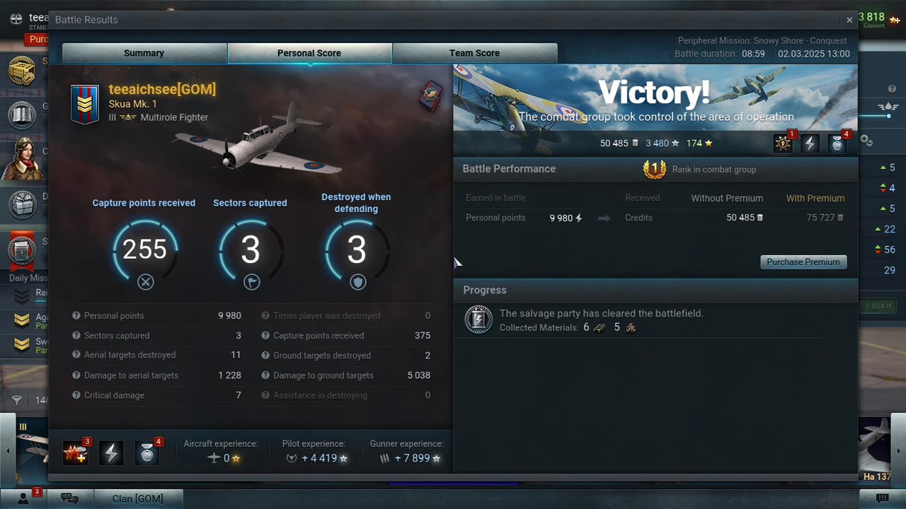 World Of Warplanes Blackburn Skua MK 1 Premium Tier3