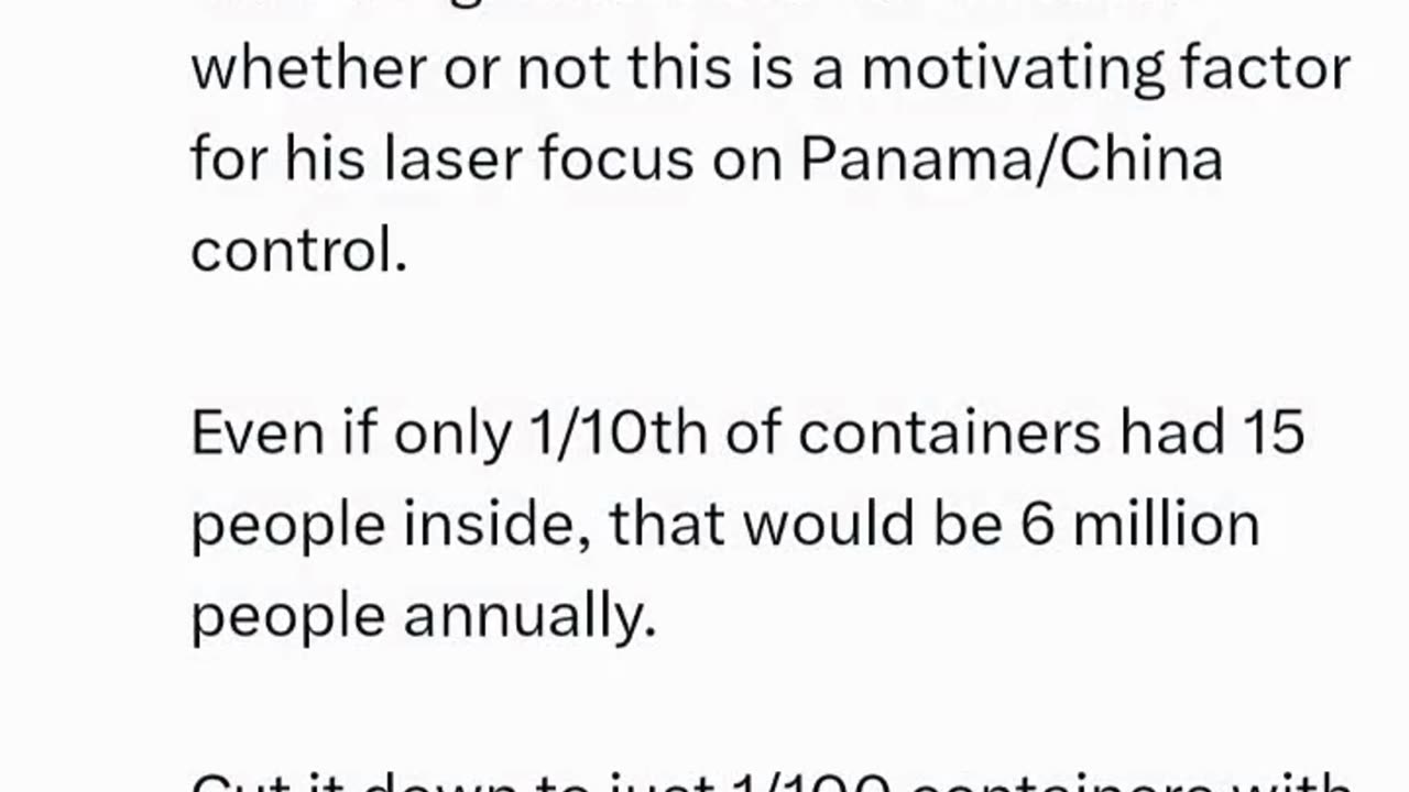 Panama canal is very important stop children from being trafficked and drugs