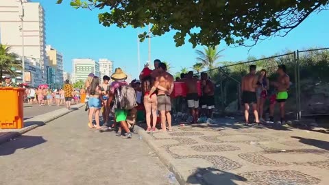 Best Rio de Janeiro beach for Summer beauty and relaxation — Leblon beach walk 🇧🇷 Brazil