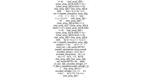 Base64 decode snippet in C++