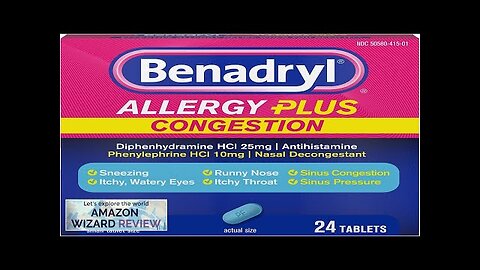 Benadryl Allergy Plus Congestion Ultratabs with Diphenhydramine HCl Antihistamine Review