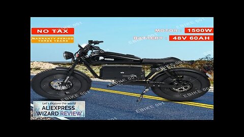 Black warrior 1500W Electric Bicycle Motorbikes 48V60AH Ebike Adult Road 20inch Fat Review