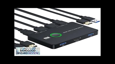 USB KVM Switch HDMI 2 Port Box USB and HDMI-Compatible Switch Review