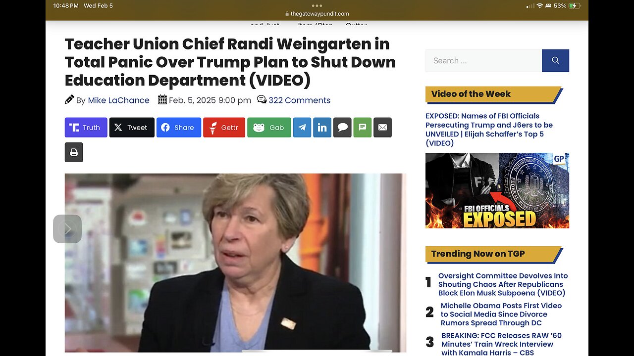 Teacher Union Chief Randi Weingarten in Total Panic Over Trump Plan to Shut Down Education Depart