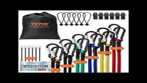 VEVOR 30 Pcs Bungee Cords Set 8mm Heavy Duty Bungee Straps Review