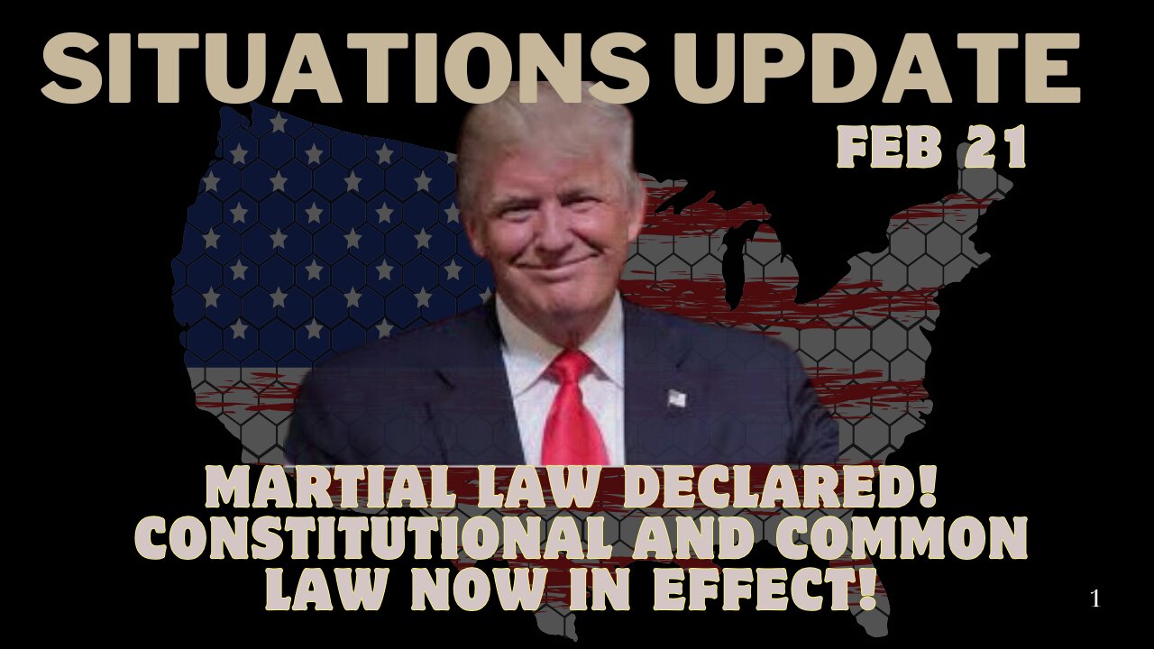 Situation Update: Martial Law Declared! Constitutional and Common Law Now in Effect!!! Feb 21