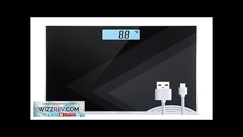 Uten Digital Weight Scale USB Charging Bathroom Weight Scale Three-Color LCD Back Review