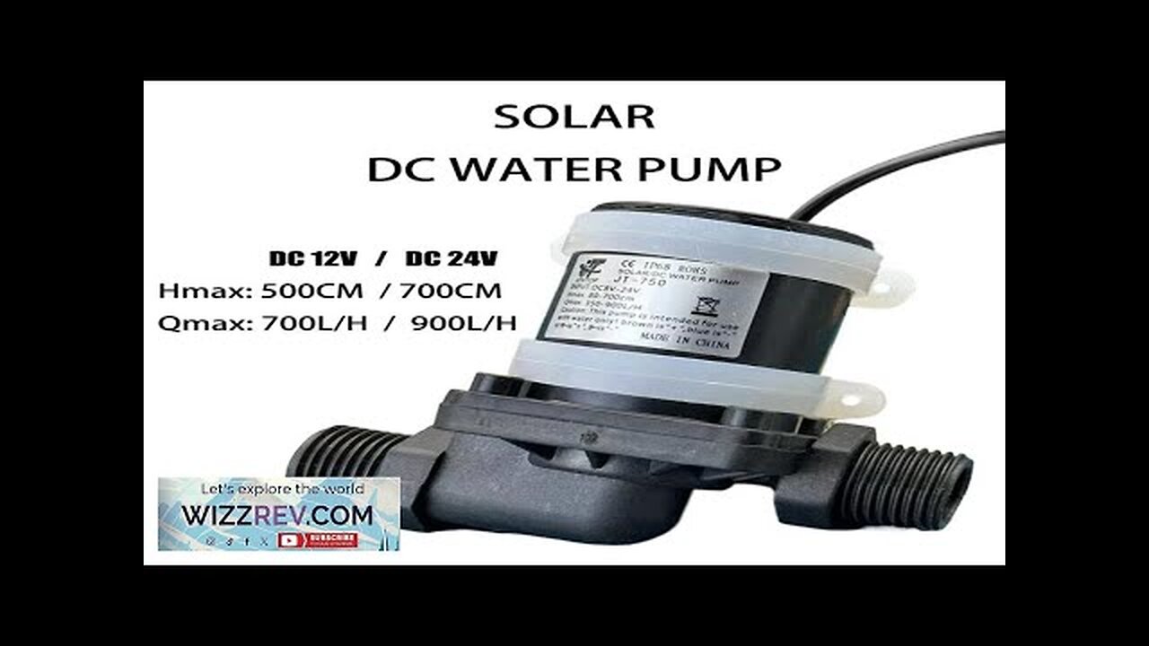 12V 24V DC Brushless Water Pump Silent 4 Points Threaded Solar Heater Review