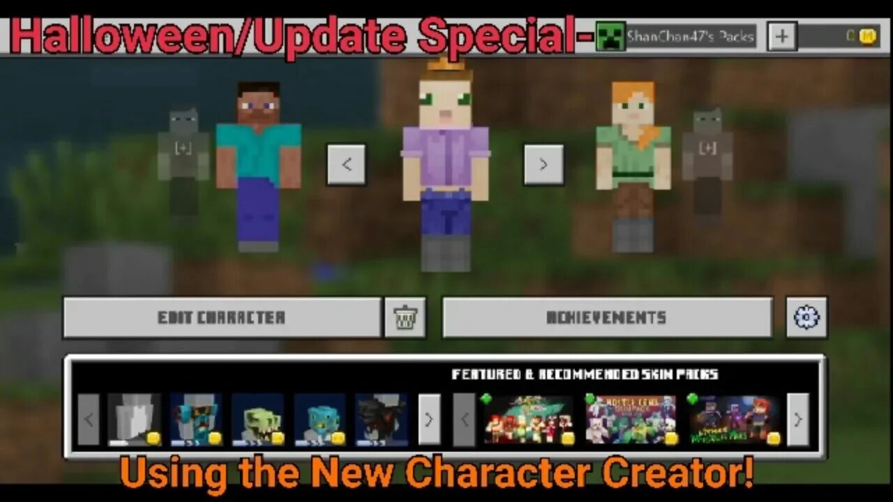 MineCraft BedRock's New Character Creator!