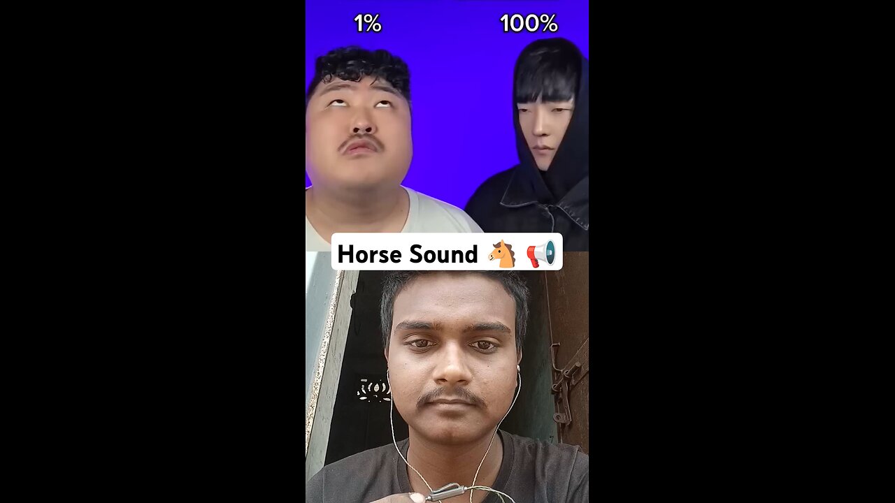 1% VS 100% 😱 What is best beat sound of HORSE 🐴 With Suman Reaction 😳