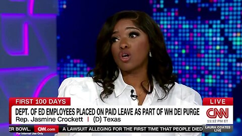 Jasmine Crockett rants on CNN about "white tears, mediocre white boys", wants white men deported?