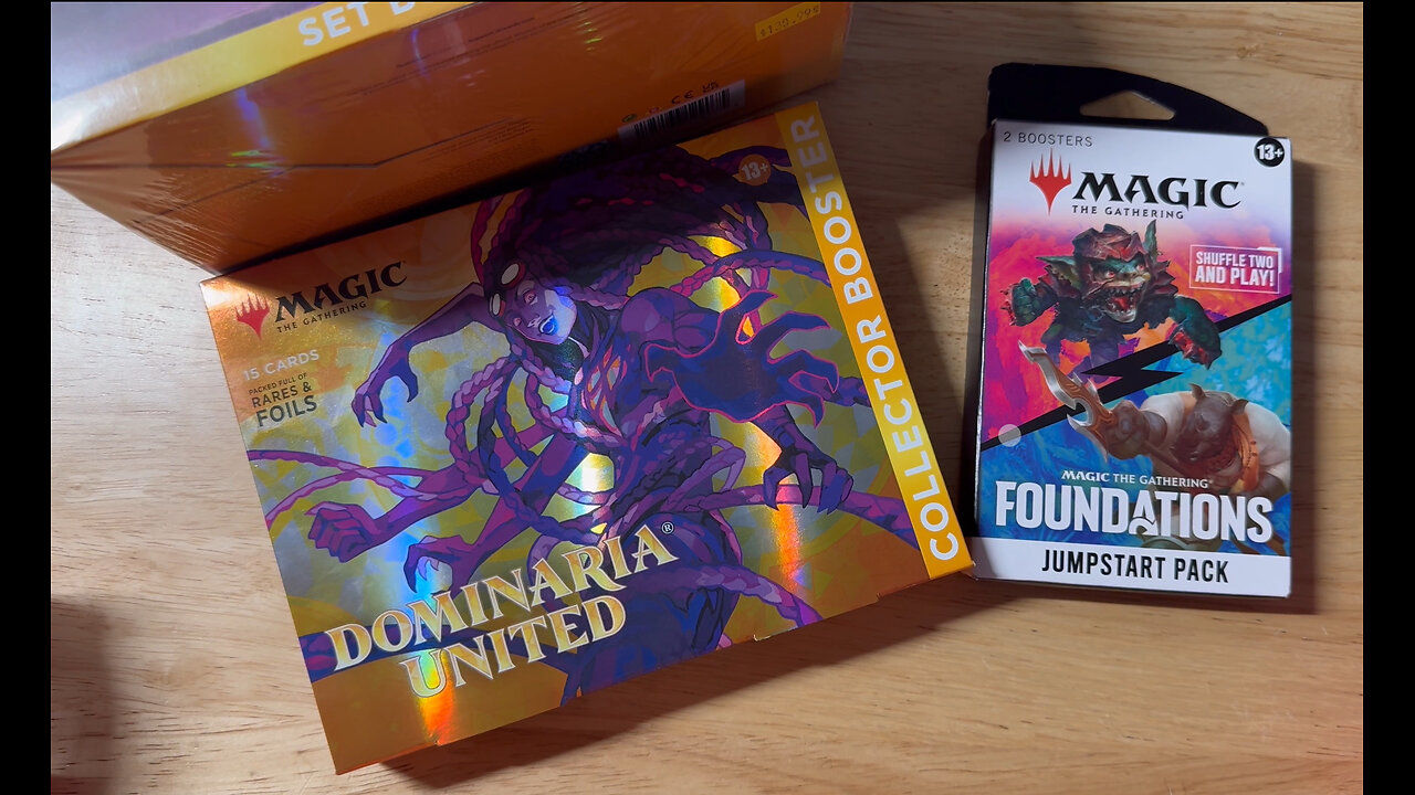 Dominaria United Set Booster, Collector Booster, and Foundations Play Booster Packs