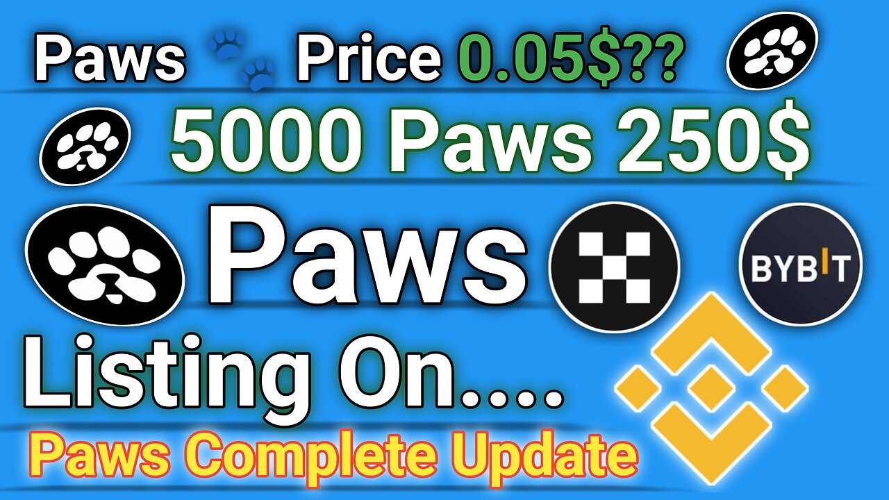 Paws Price Prediction | Paws Listing Update | Claiming Soo... | SM NIZ