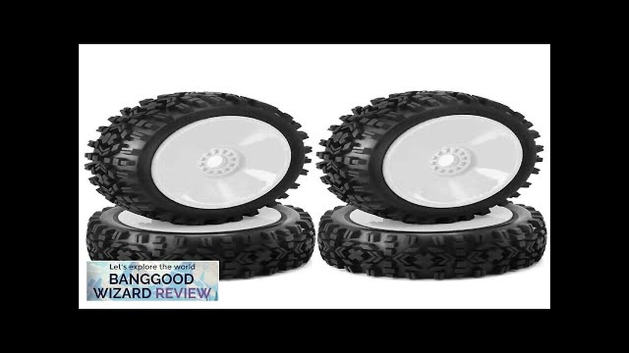 4Pcs Tires Wheel Rims 17mm Hex for 1/8 Nitro Off Road RC Review