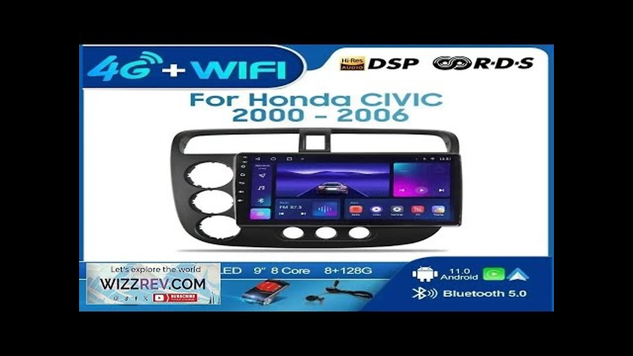 QSZN For Honda Civic 2000-2006 LHD 2 din Android 12.0 Car Radio Review