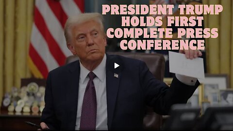 President Trump Holds First Complete Press Conference.