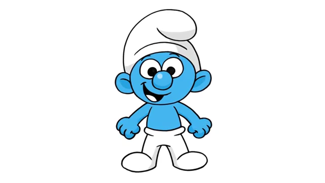 how to draw a smurf