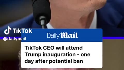 TikTok CEO will attend 45+ Inauguration