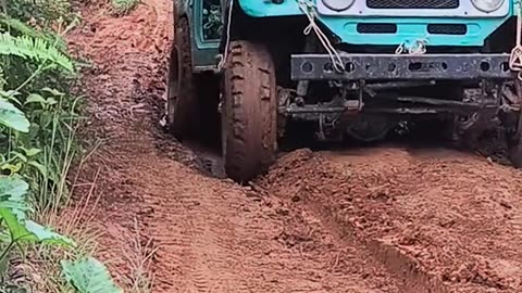 it takes a truck to pass through this extreme road