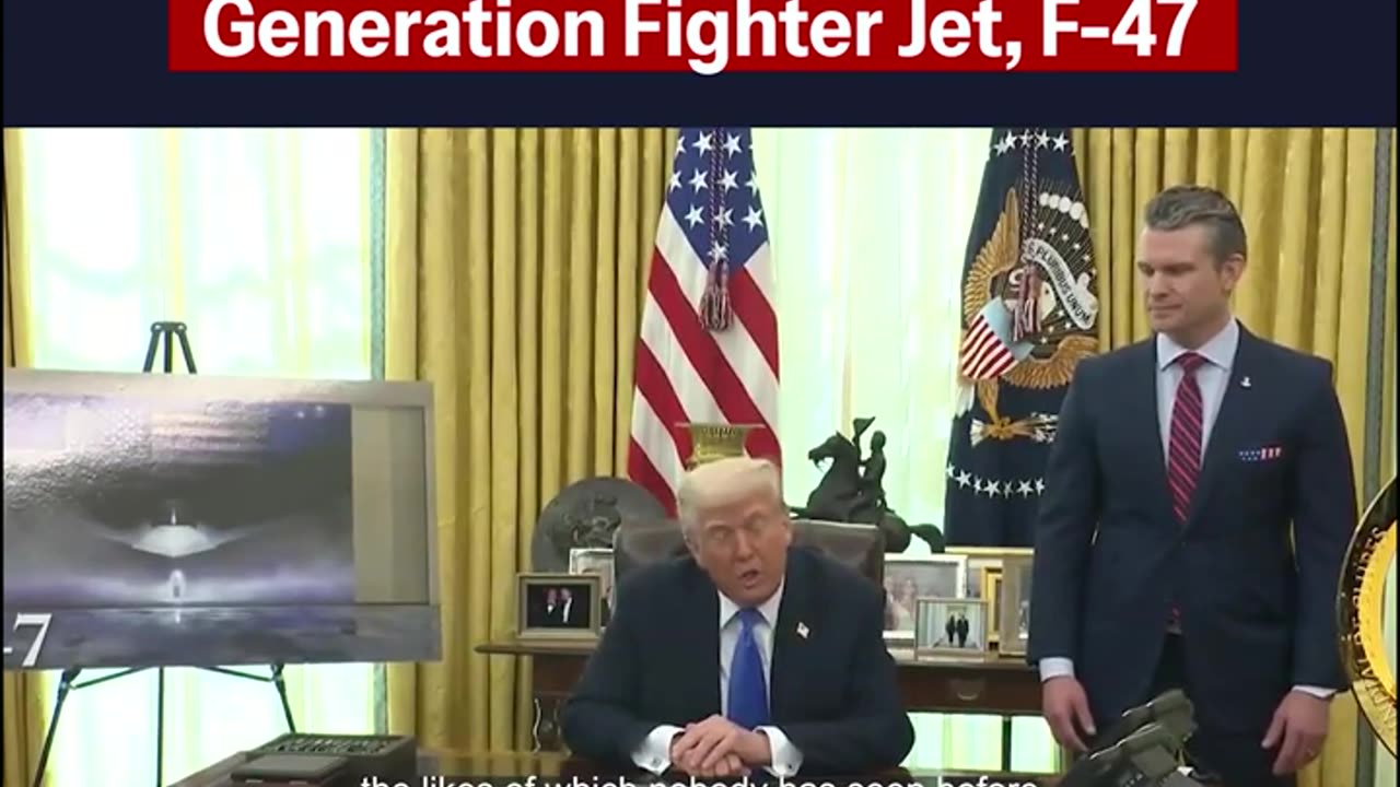 President Trump and Secretary Hugest Announce the First Ever 6th Generation Fighter Jet, The F-47