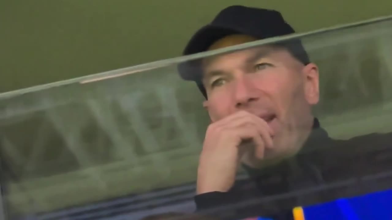 Zinedine Zidane's reaction to Kylian Mbappe's goal