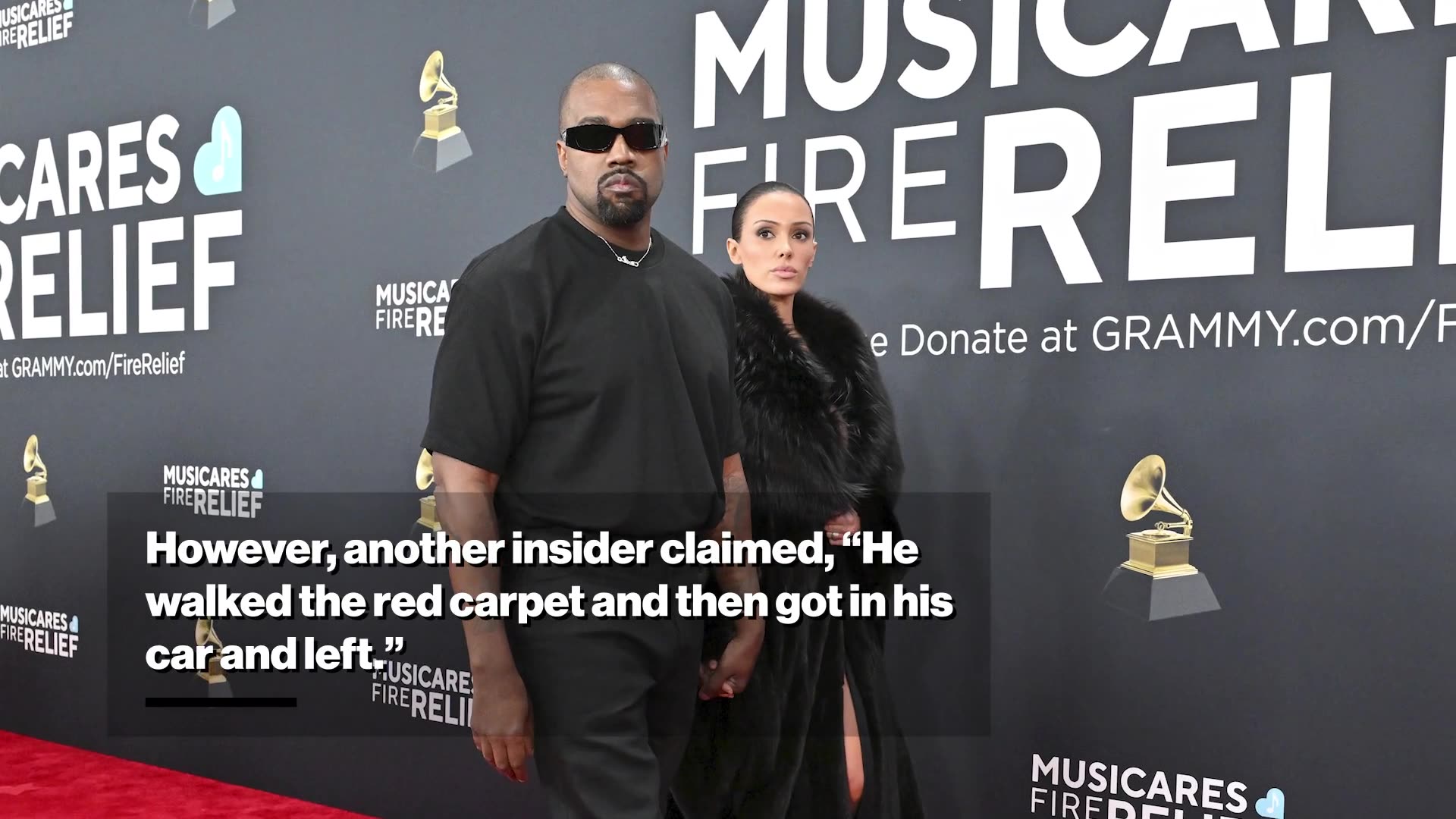 Here's what Kanye West said to wife Bianca Censori during nude Grammys 2025 red carpet appearance