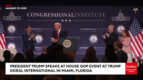 Trump And Steve Scalise Do The YMCA 'Trump Dance' At House GOP Event In Miami, Florida