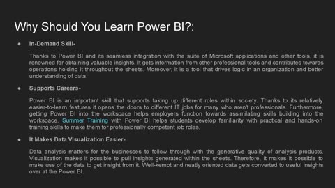 Power BI Training for Data Analysts, Business Users & Professionals