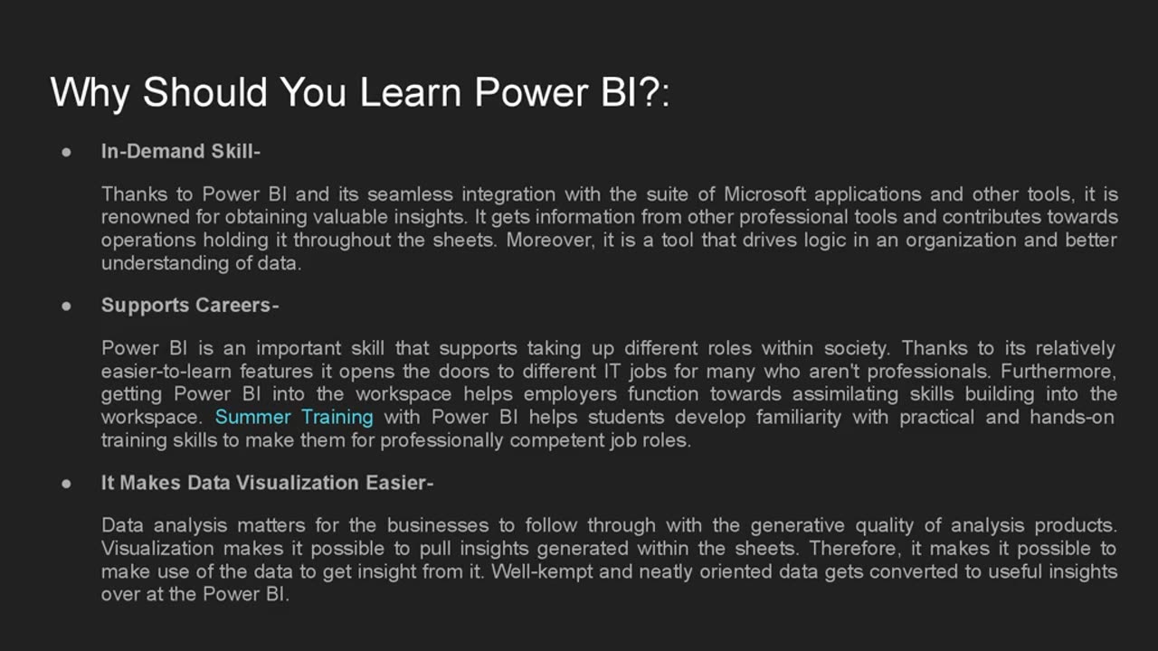 Power BI Training for Data Analysts, Business Users & Professionals