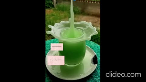 See the results of water splashing in slow motion