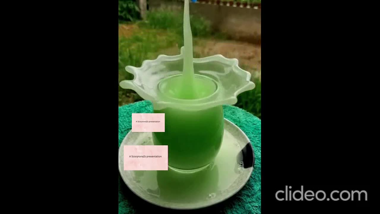 See the results of water splashing in slow motion
