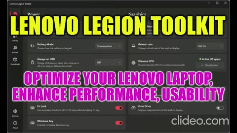 Lenovo Legion Toolkit - Optimize Your Lenovo Laptop, Enhance Performance and Usability