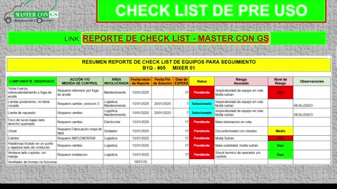 30 Ene 2025 - Check List Pre-Uso