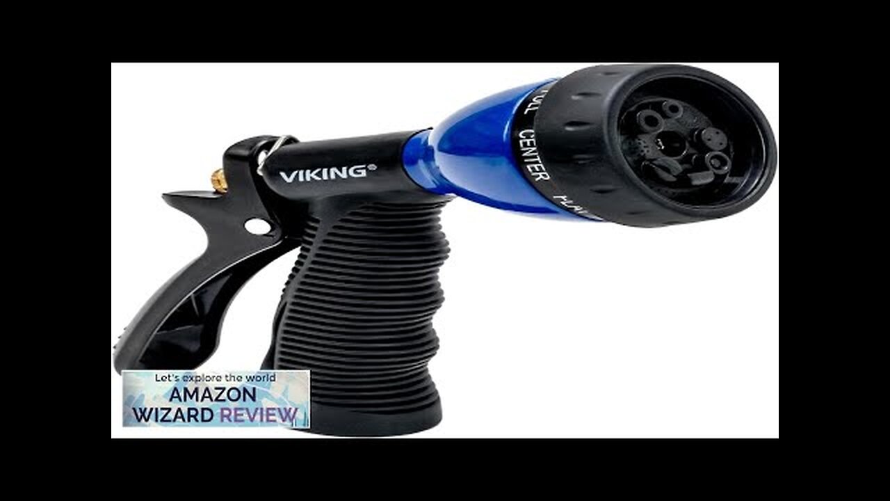 VIKING Hose Nozzle Garden Hose Nozzle with 8 Spray Patterns Adjustable Heavy Review