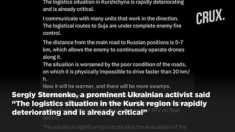 10,000 Ukrainian Troops Fear Encirclement in Kursk, Us to Stop Participating in Drills in Europe