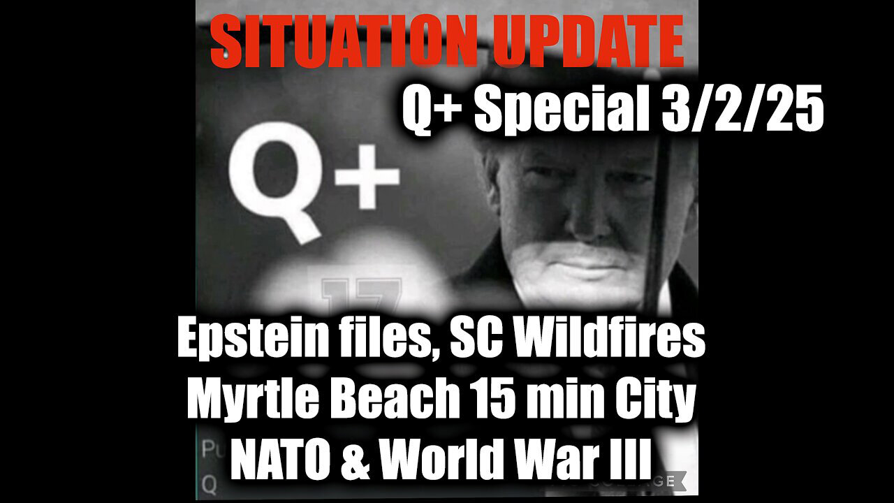 Situation Update 3/2/25 - Epstein Files, SC wildfires, Myrtle Beach 15 min city, NATO & World War 3