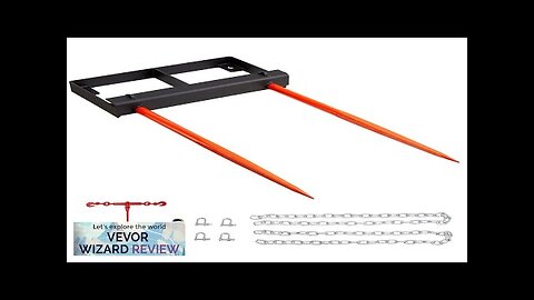 VEVOR 49" Hay Spear Bale Spears 3000lbs Loading Capacity Skid Steer Loader Review