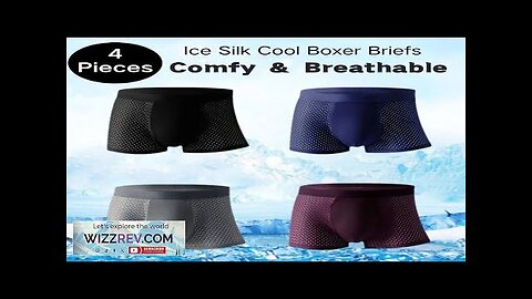 4pcs Men's Ice Silk Mesh Boxer Briefs Summer Thin Style Breathable Comfy Review