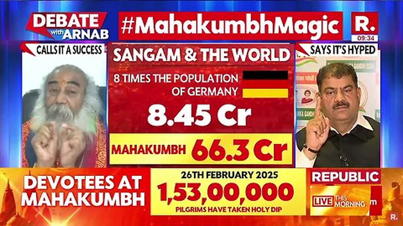 Debate With Arnab_ Humanity's Biggest Gathering - Mahakumbh Sees 66 Crore People Take Holy Dip