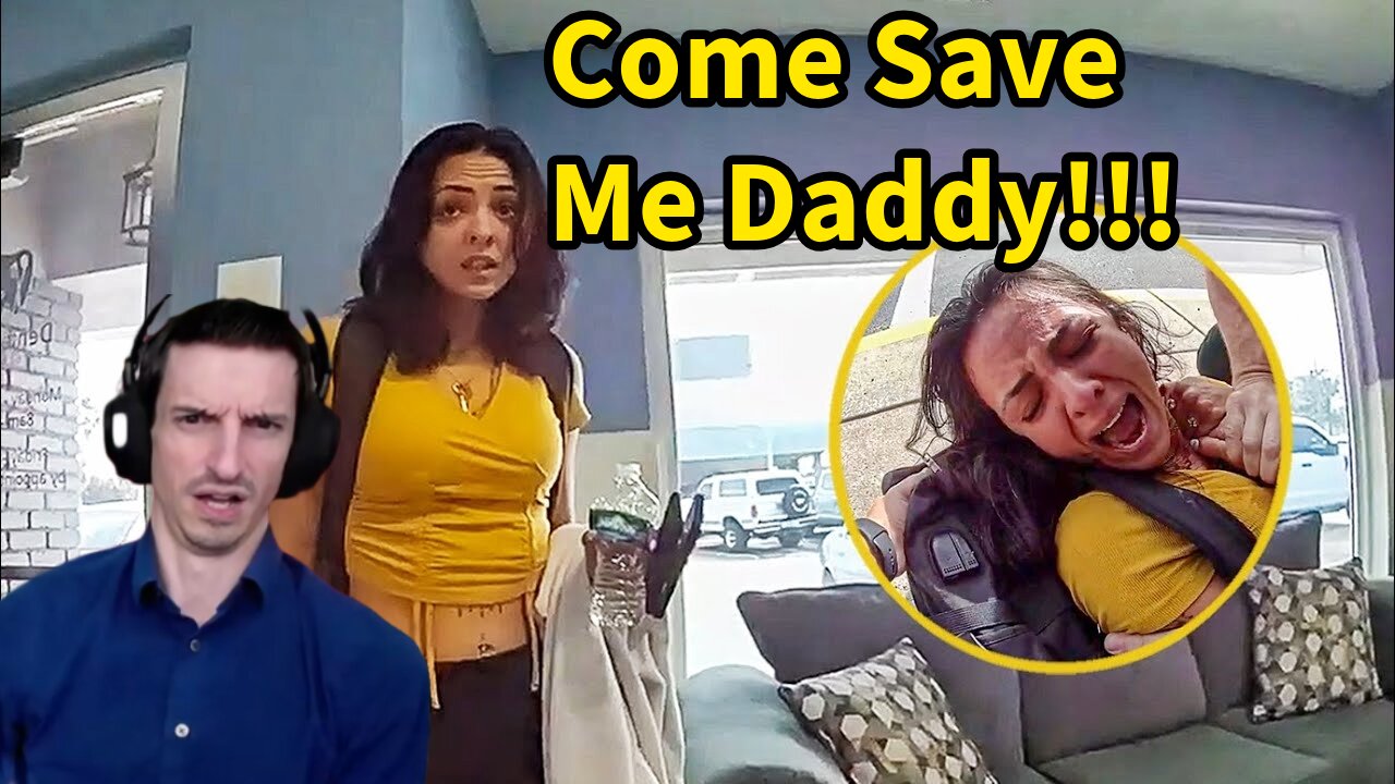 Asked to leave, chose jail instead. Crazy Karen Freaks out and calls boyfriend and mom to save her!