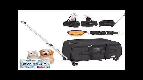 VEVOR Cat Carrier with Wheels Rolling Pet Carrier with Telescopic Handle Review