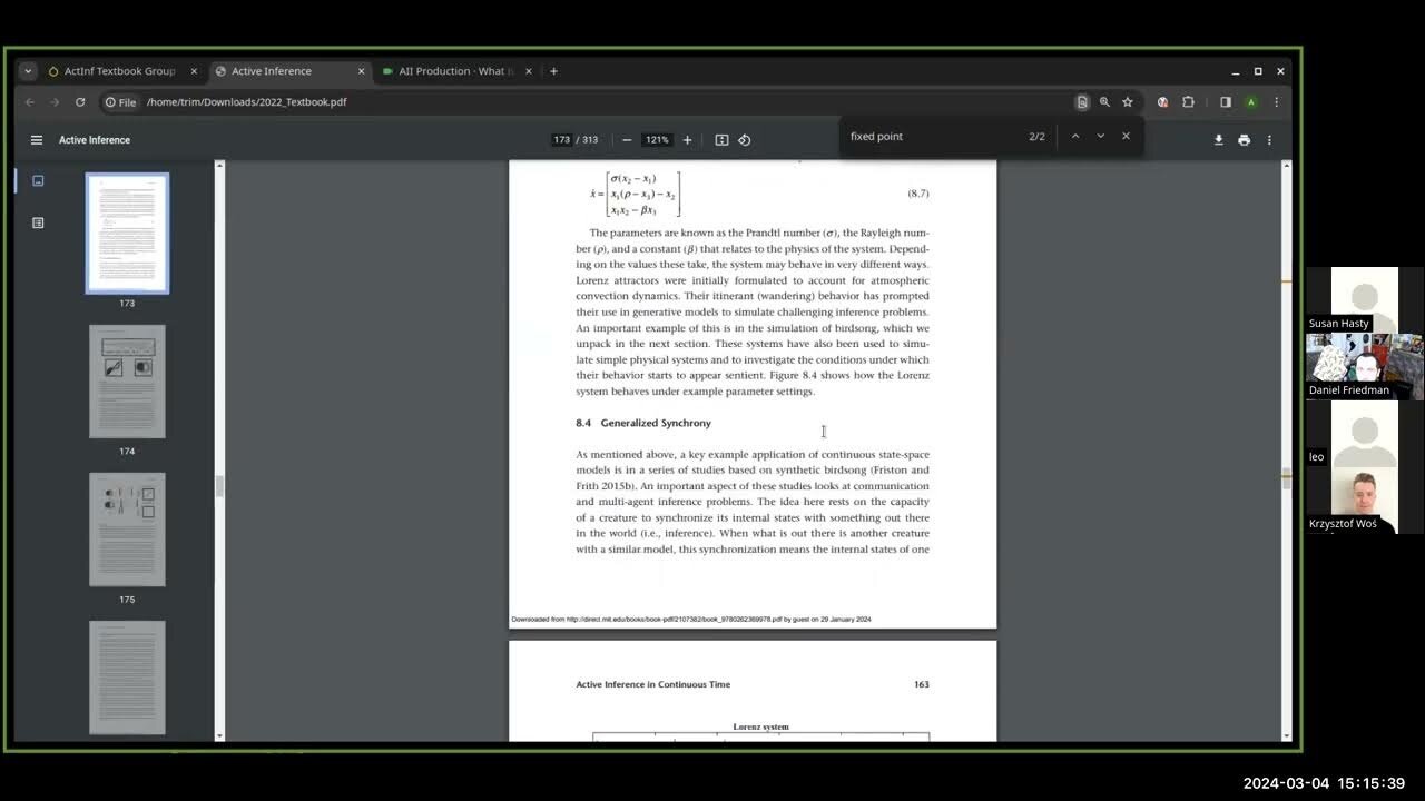 ActInf Textbook Group ~ Cohort 5 ~ Session 18 (Chapter 8, Part 1) ~ 3/4/2024