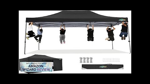 COBIZI 10x15 Heavy Duty Pop up Canopy Tent with 4 sidewalls Commercial Review