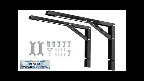 VEVOR Folding Shelf Brackets 24" 2pcs Heavy Duty Stainless Steel Collapsible Shelf Review