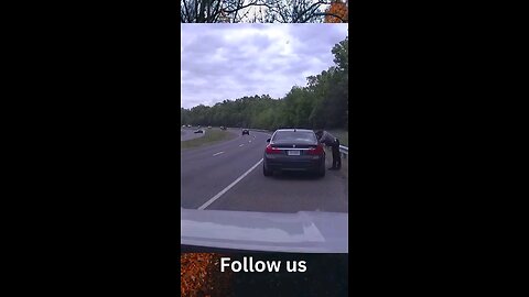 Dashcam video shows officer on side of road narrowly escape