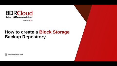 How to create a Block Storage Repository | BDRCloud