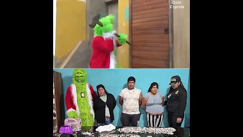 Undercover Cop Dresses As The Grinch While Breaking Down Door During Drug Gang Bust