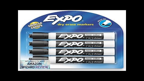 EXPO Low Odor Dry Erase Markers Chisel Tip Black 4 Review