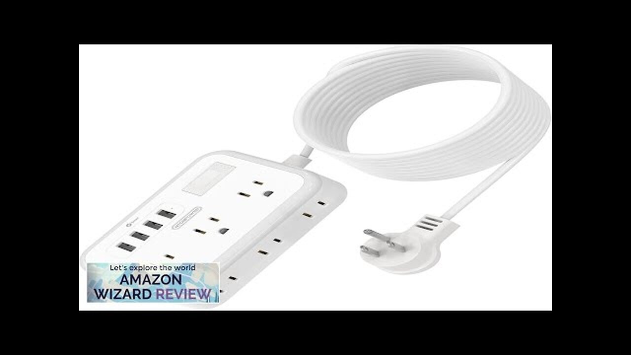 Extension Cord 15 ft Surge Protector Power Strip with 6 Widely Outlets Review